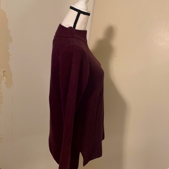 NWT Womens Apt. 9 Wine Funnel Neck Pullover Sweater Size Small - Picture 7 of 9